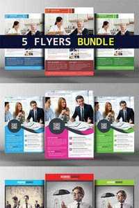 5 Corporate Business Flyers Bundle - CM 166750