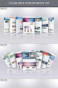 Graphicriver - Clean Web Screen Mock-Up 10466689