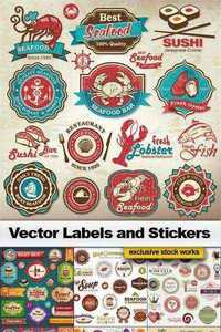 Vector Labels and Stickers - 15x EPS