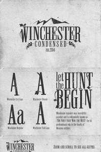 CM - Winchester Condensed Font