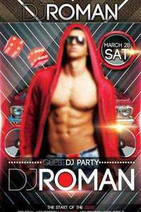 Dj Roman – Club and Party Flyer PSD Template  