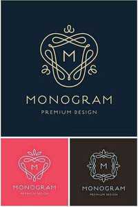 Monogram Design Template - 7xEPS