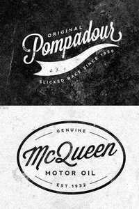 6 Customizable Retro/Vintage Logos & Emblems PSD Template