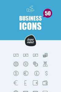 PSD, AI, EPS Web Icons - 50 Business Icons 2015