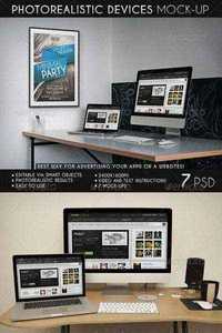 Graphicriver Photorealistic Devices Mock-Up 7174023