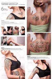 GraphicRriver - Tattoo Mock up Pack01(woman body) 