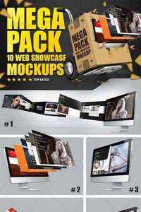 GraphicRiver - 10 Web Showcase MockUps Mega Pack 4631814
