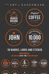 Graphicriver - 50 Circle Badges, Logos And Sticker. 10334250