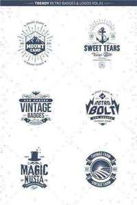 Graphicriver - Trendy Retro Badges and Logos Vol.01 10358811