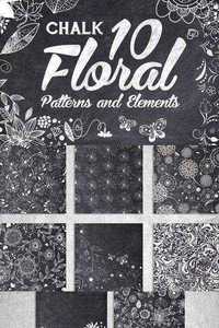 10 Chalk Floral Pattern Elements - CM 202424