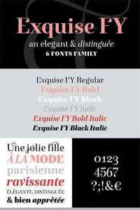 Exquise FY Font Family - 5 Fonts