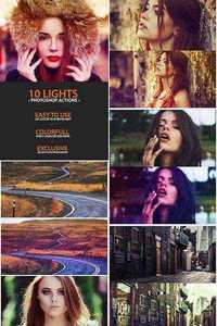 GraphicRiver 10 Lights Photoshop Actions 107809613