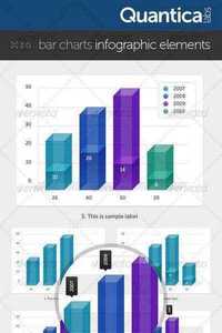 Bar Charts Infographic Elements