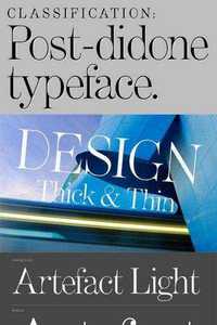 Artefact Font Family - Thick and Thin Modern Strokes