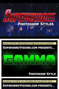 10 Photoshop Styles - Superheroes v1