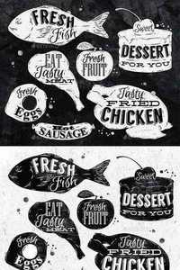 GraphicRiver - Food Retro Symbols - 11100610