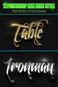 GraphicRiver 12 Photoshop Text Effect Styles Vol.3