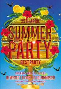 Summer Beach Party PSD Flyer Templates + FB Cover