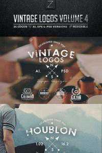 Vintage Logos and Badges Set 4 - Graphicriver 10459419