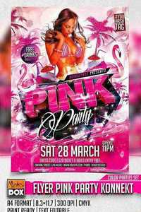 Flyer Pink Party Konnekt - Graphicriver 10848304
