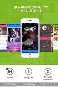 GraphicRiver New Ready "Genality" Mobile UI Kit 11316761