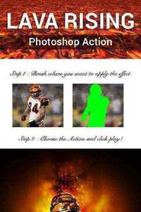 GraphicRiver - Lava Rising Photoshop Action 11358086