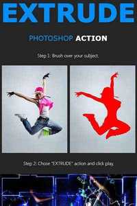 GraphicRiver - Extrude Photoshop Action 11548741