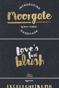 Moorgate brush script typeface