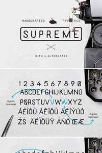 Supreme Handcrafted Typeface