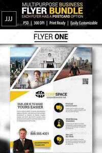 GraphicRiver - Business Flyer Bundle with Postcard Options 11551364