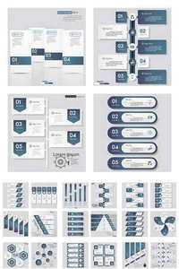 Blue Color Template Graphic or Website Layouts For Idea and Presentation