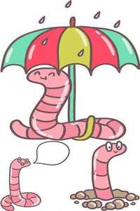 Stock Vectors - Cute funny hand drawn vector worm illustration