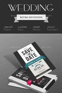 GraphicRiver - Retro Wedding Invitations 11653500