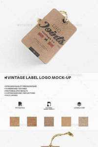 GraphicRiver - Vintage Label Logo Photorealistic Mockup 11736456