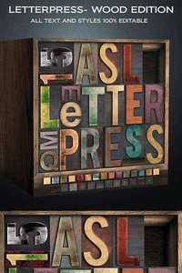GraphicRiver - Letterpress - Wood Edition 10869818