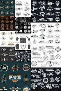 Logos and Labels Collection Vector