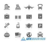 Black Flat Icons for Web and App Design