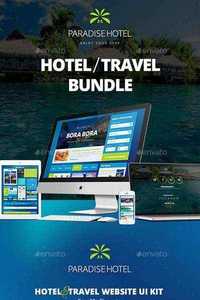 Graphicriver Paradise Hotel Bundle: UI Kit, Emails, Banners 11731838