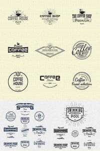 Modern logos set