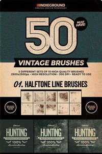 GraphicRiver - 50 Vintage Brushes Set Vol. 2 10431824