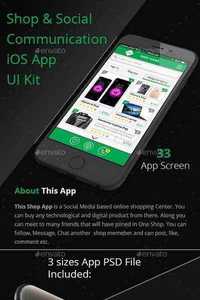 GraphicRiver - Shop & Social iOS App UI Kit 11729453