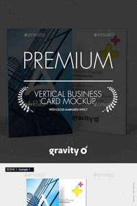 Graphicriver - 11802900 Vertical Business Card Mockup