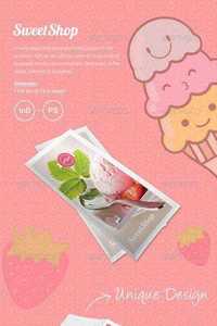 GraphicRiver - Sweet Shop Menu Tri-fold Brochure 