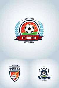 Soccer football logotypes design concepts