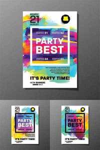Party Flyer Template Design vector 