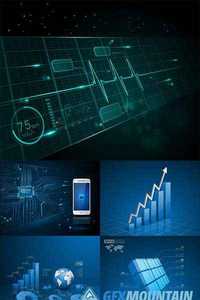 Business Infographics & Technology Concept