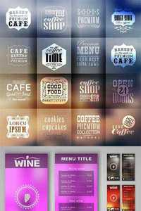 Menu Design Templates with Blurred Backgrounds
