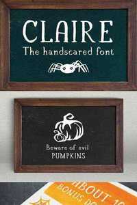 Claire - Serif font & illustrations