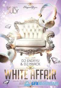 White Affair Party Flyer PSD Template + Facebook Cover