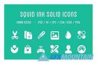 Squid Ink Solid Icon Pack